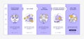 Video dating tips onboarding vector template.