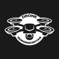 Video drone quadrocopter logo.