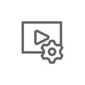 Video edit icon. Element of simple icon