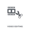 Video editing icon from Entertainment collection.