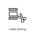 Video editing icon from Entertainment collection. Royalty Free Stock Photo