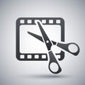 Vector video editing icon Royalty Free Stock Photo