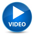 Video elegant blue round button