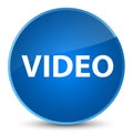 Video elegant blue round button