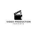 Video equipment vector logo. Video equipment rentals logo. Film shooting emblem.