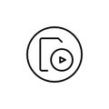 Video file icon Thin vector set