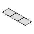 Video film icon, isometric style Royalty Free Stock Photo