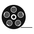 Video film reel icon, simple style Royalty Free Stock Photo