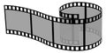 Video film roll. Cinema strip blank mockup