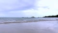 Video footage of a beautiful beach in Pangkal Pinang, Bangka Belitung, Indonesia. ocks on the beach