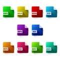 video format icon set