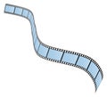 Video frame strip. Cinema film blank roll Royalty Free Stock Photo