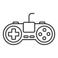 Video game addiction icon, outline style