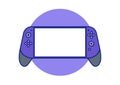 Video game console icon. A gaming console you can play at home and on-the-go