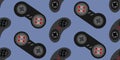 Video game controller background. Gadgets seamless pattern. Vector Eps10 Royalty Free Stock Photo