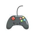 Video game controller, gamepad. Colorful cartoon vector Illustration