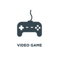 video game controller icon. joystick, game play concept symbol d