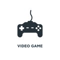 video game controller icon. joystick, game play concept symbol d