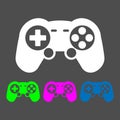 Video game controller icon vector eps10. Joystick, game play icon. Joystick or controller sign.