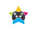 video game controller logo icon vector illustration Royalty Free Stock Photo