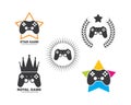video game controller logo icon vector illustration Royalty Free Stock Photo