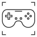 Video Game Controller vector Gaming Device for Games Lover outline icon or symbol Royalty Free Stock Photo