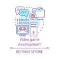 Video game development concept icon