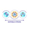 Video game development field loop concept icon Royalty Free Stock Photo