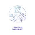 Video game environment concept icon