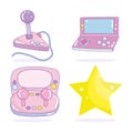 Video game gamepad control star entertainment gadget device electronic cartoon