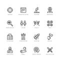 Video game genres icons in  line style Royalty Free Stock Photo