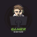 Video game, green gamer icon