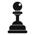 Video game pawn icon, simple style