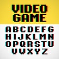 Video game pixel font