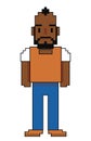 pixelated afro bearded avatar