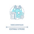 Video game rules concept icon