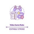 Video game rules concept icon