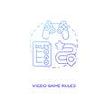 Video game rules concept icon