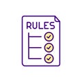 Video game rules RGB color icon