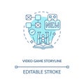 Video game storyline concept icon Royalty Free Stock Photo