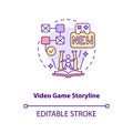 Video game storyline concept icon Royalty Free Stock Photo