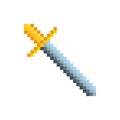 Video game sword pixelated icon Royalty Free Stock Photo