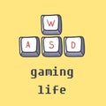 Video game WASD keys