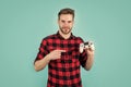 video games addicted young guy play with console. man playing video game with controller. bearded man using virtual