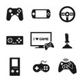 Video Games Controller Icons Set Royalty Free Stock Photo