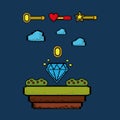 Video games diamond coin level design