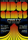 Video Games party - poster event template