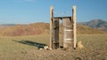 Video of Gateway to Shambhala on blue sky background. Altai, Russia