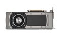 Video Graphics card with powerful GPU isolated on white background Royalty Free Stock Photo