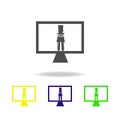 video hostage multicolored icon. Element of terrorism elements illustration. Signs and symbols collection icon for websites, web d